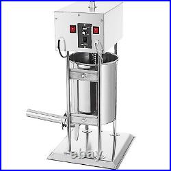 10L Electric Vertical Sausage Stuffer Meat Filler 2 Speed Stainless Steel Manual
