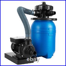 10 Sand Filter Swimming Pool Pump With 1/3HP Water Pump Above Ground 2640GPH