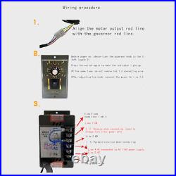 110V 120W AC Gear Motor Electric Variable Speed Controller Torque 13 0-450RPM