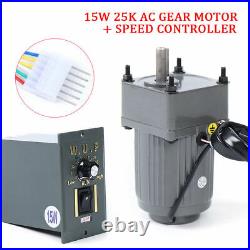 110V 15W 125 AC geared motor electric with variable speed controller 54RPM Set
