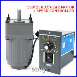 110V 15W 125 AC geared motor electric with variable speed controller 54RPM Set