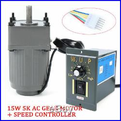 110V 15W 5K AC gear motor electric motor variable speed controller 2700RPM