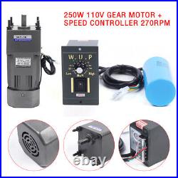 110V 250W AC Gear Motor Electric Motor Variable Speed Controller 15 5K 0-270RP