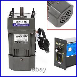 110V 60W AC Gear Motor Electric + Variable Speed Reduction Controller 110(10K)