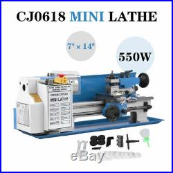 110V 7 x 14 550W Variable-Speed Mini Metal Lathe Variable 0.75HP Speed 2500RPM