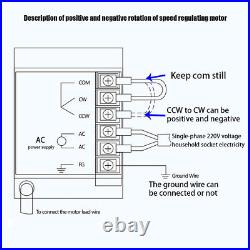 110V 90W 50K AC gear motor Electric+Variable Speed Reduction Controller 0-27RPM