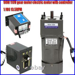 110V 90W AC Gear Motor Electric+Variable Speed Reduction Controller 1100(100K)