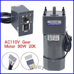 110V 90W AC Gear Motor Electric+Variable Speed Reduction Controller 15/10/20K