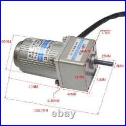 110V AC Electric Gear Motor Gearbox + Variable Speed Controller 7.5RPM 2GN 180K
