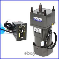 110V AC Gear Motor Electric + Variable Speed Controller 110 10K 0-135RPM 250W