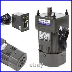 110V AC Gear Motor Electric+Variable Speed Reduction Controller 135 RPM 110 60W