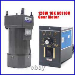 110V AC Gear Motor Electric+Variable Speed Reduction Controller 25W /120W 135RPM