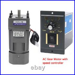 110V Electric Gear Motor+Variable Speed Reducer Controller 0-450RPM Large Torque