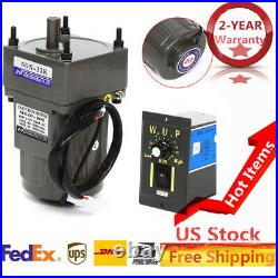 110V Electric Gear Motor+Variable Speed Reducer Controller 0-90 RPM Large Torque
