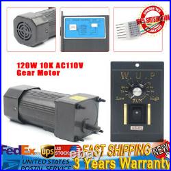 120W 110V AC Gear Motor Electric Motor With Variable Speed Controller 110 135RPM