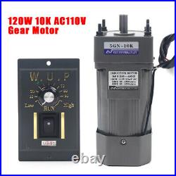 120W 110V AC gear motor Electric motor variable speed controller 0-135RPM 110