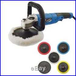 180mm Machine Polisher 1200W Electric Variable Speed Rotary Car Buffer Mop Kit