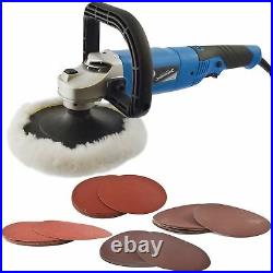 180mm Machine Polisher 1200W Electric Variable Speed Rotary Car Sanding Kit