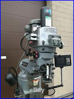 1993 Bridgeport 2hp Variable Speed MILL 48 Table Anilam Dro Power Feed Chrome