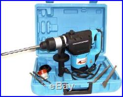 1-1/2 Electric Rotary Hammer Drill With Bits Sds Plus Roto Tool Variable Speed
