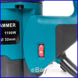 1-1/2 SDS Electric Rotary Hammer Drill Demolition Variable Speed withBits Blue