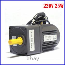220V 25W AC Gear Motor Electric Variable Speed Controller Strong 4.2-415 RPM/Min