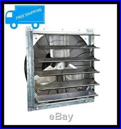 24 in Shutter Exhaust Fan Aluminum 4200 CFM Variable Speed Attic Shed Gable Vent