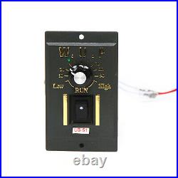 250W 110V Reversible Gear Motor Electric Variable Speed Controller 10K 135RPM US