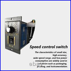 250W 110V Speed Reversible Variable AC Gear Electric Motor 5-470 RPM Controller