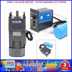 250W AC UPS Gear Motor 15 270 RPM Electric Variable Speed Reduction Controller