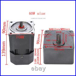 250W Gear Reduction Motor Electric +Variable Speed Control Reversible AC 110V