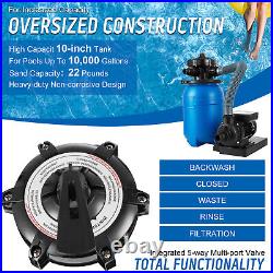 2640GPH 10 Sand Filter Above Ground 0.35HP Swimming Pool Pump intex compatible