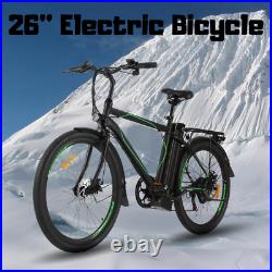 26'' 250W Electric Bike 36V/10AH Removable Battery Mountain Beach City Ebike US