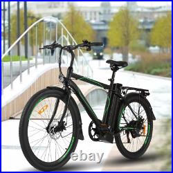 26'' Electric Bike 250With36V Li-Battery Suspension Mountain Bicycle 6 Speed Ebike