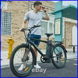 26 Electric Cruiser Bike withRemovable 10AH Battery Adults City Ebike & 6 Speed
