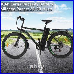 26'' Electric Montain Bike for Adults Electric Commuting Bicycle 10Ah Battery US