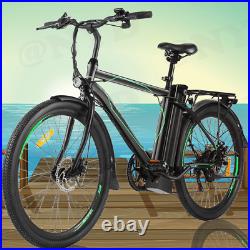 26 Inch Electric Bike for Adults Electric Commuting Bicycle 6-Speed Gears City