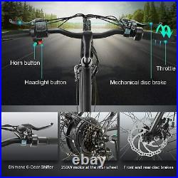 26 Variable Speed Electric Bike Mountain Bicycle Balloon Tires City E-Bike