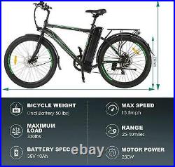26 Variable Speed Electric Mountain Bicycle Disc Brak Li-Batterye City E-bike