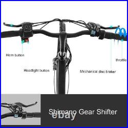 26 Variable Speed Electric Mountain Bicycle Disc Brake With LED Headlight & Horn^
