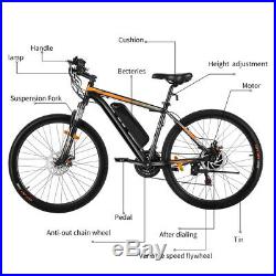26 inch Variable Speed Electric Mountain Bicycle Aluminum Alloy Disc Brake Bike