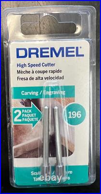 2 Dremel Authentic 196 High Speed Cutter High Grade Steel Carving Bits