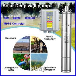 3 DC Deep Well Solar Water Pump Bore 36V 400W Submersible MPPT Controller Kit