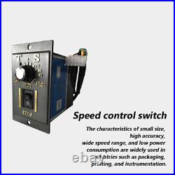 400W 5-470 RPM Variable Speed Reversible 110V AC Gear Electric Motor Controller