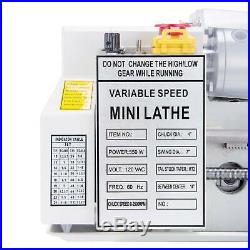 550W 7 x 14Mini Metal Lathe Machine Variable Speed 2250 RPM High Precision