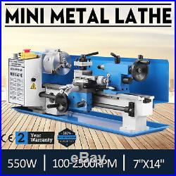 550W 7 x 14 Precision Mini Metal Lathe Variable Speed 2500 RPM 0.75HP