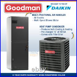 5 Ton 16 SEER Goodman Heat Pump System Replacement Flush Install Kit
