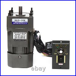 60W AC 110V Gear Motor Electric Variable Speed Controller Torque 110 0-135RPM