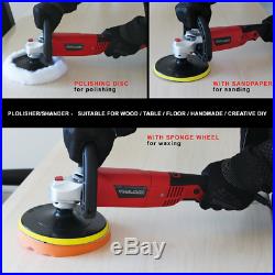 7 10A 7 Variable Speed 3500 RPM Electric Polisher Buffer Sander Toolman