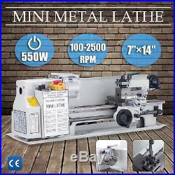 7 x 14 Mini Metal Lathe 550W Precision Variable Speed 2500 RPM 0.75HP
